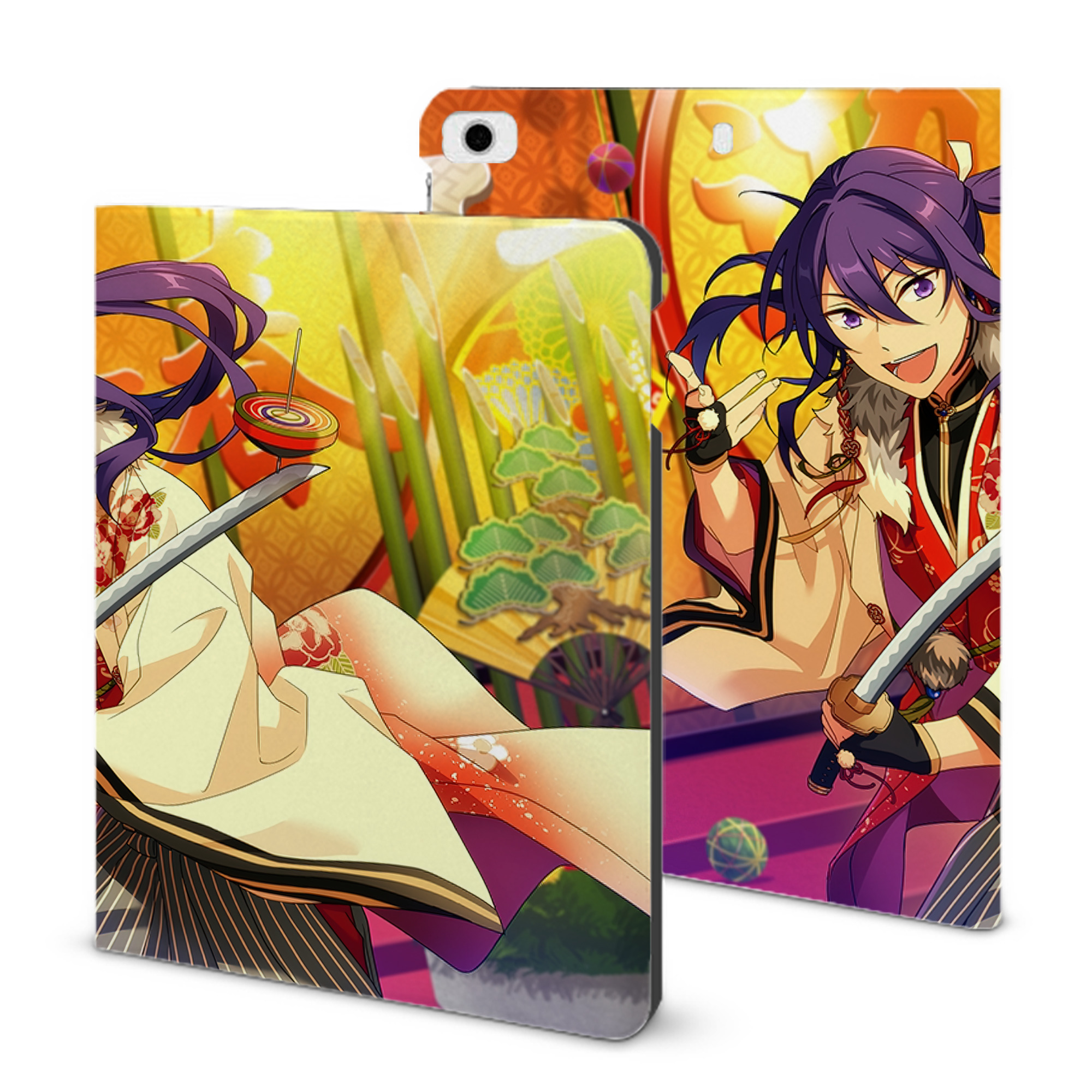 （画像用） あんさんぶるスターズ! Ensemble Stars IPad ケース ブック型 PUレザー TPU 耐衝撃 軽量 薄型 ペン収納なし 全面保護 IPad 各モデル対応